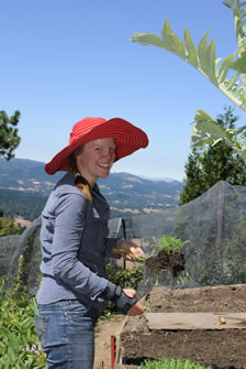 Rachel in the garden